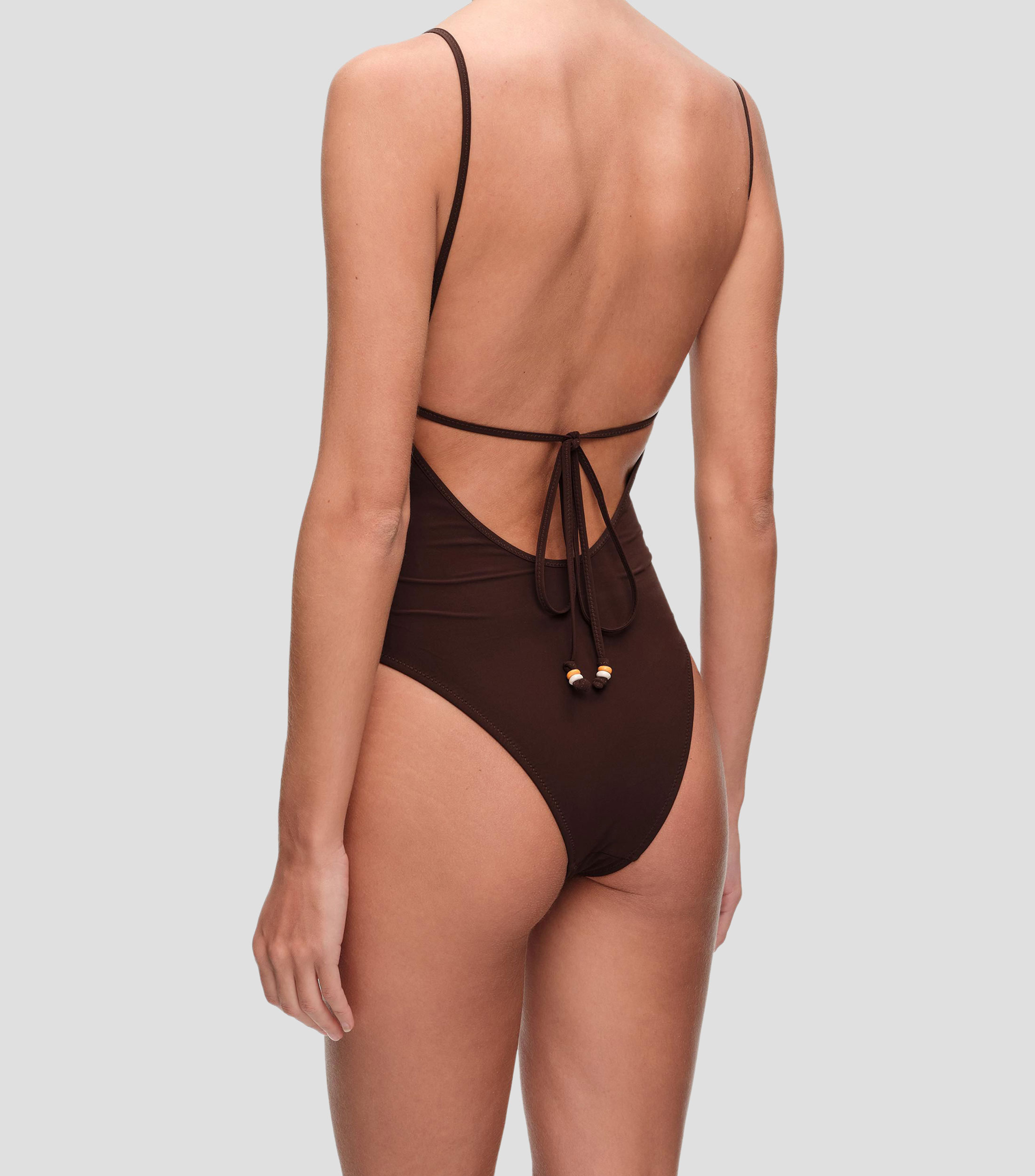 Traje de baño maillot con beads Mujer